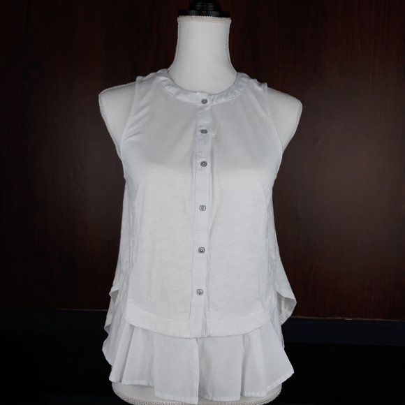 Anthropologie Meadow Rue White Austin Tank Top - Picture 5 of 8